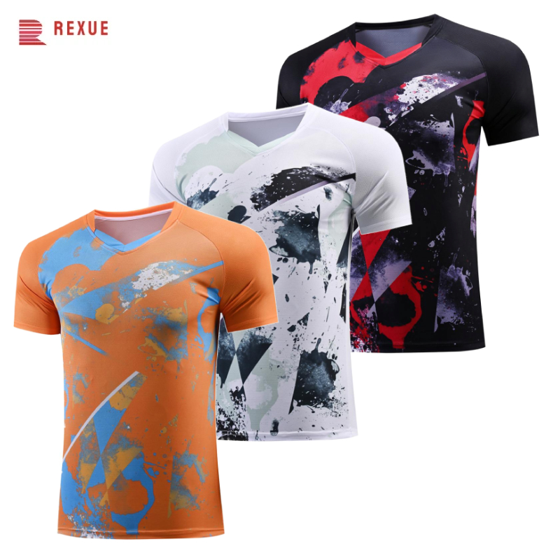 Table Tennis V Neck Shirt Men  - đánh giá và giá Badminton Jersey